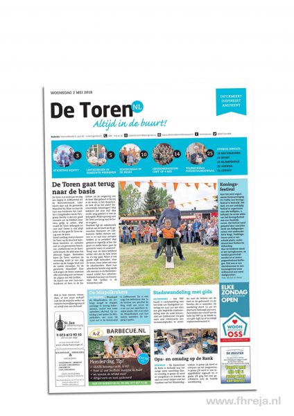 2018-08-De Toren, w. 18, 2 mei 2018, p.8 - Hier is de bloesem! Column - Fhreja - Ontwerpbureau Groene Leefomgeving